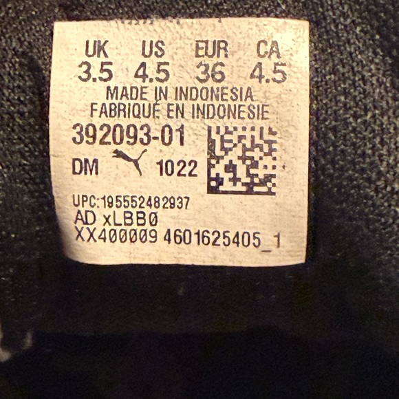 Puma Kids Boys Slipstream Jr 'Block Party’ Sneakers Skater Shoes Size 4.5 - Picture 10 of 10